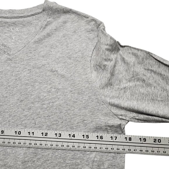 Armani Exchange Men's Long Sleeve T-Shirt Slim Fit V-Neck Gray Heather Small - Picture 2 of 7